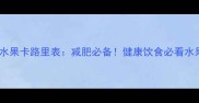 最新版低卡水果卡路里表减肥必备健康饮食必看水果热量清单