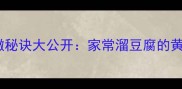 豆腐滑嫩秘诀大公开家常溜豆腐的黄金配方