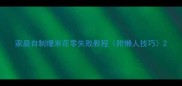 家庭自制爆米花零失败教程附懒人技巧