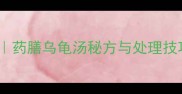 广东乌龟煲经典做法药膳乌龟汤秘方与处理技巧全附去腥步骤